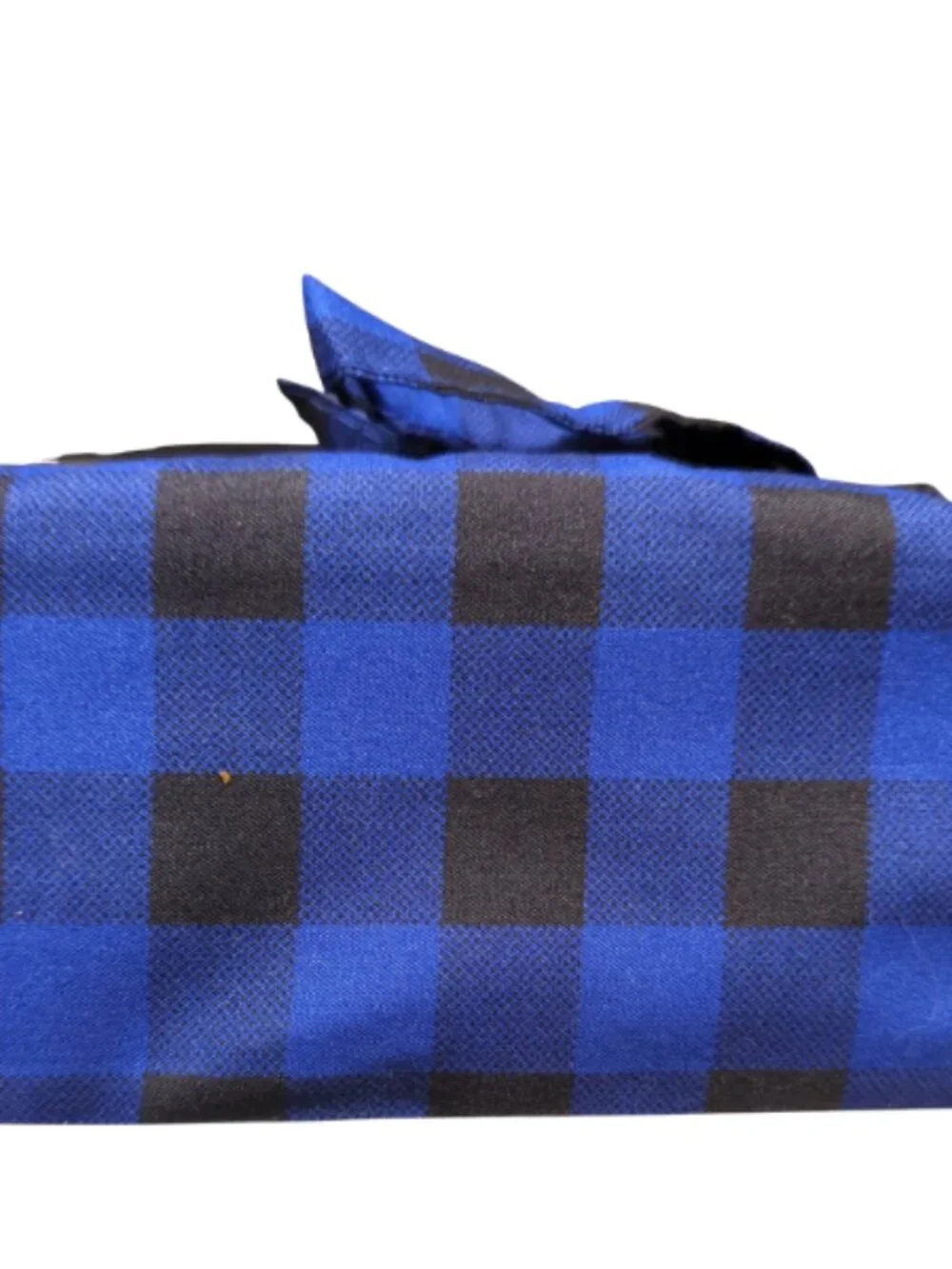 Room Essentials Twin XL Sheet Set Blue Black Gingham Microfiber Dorm